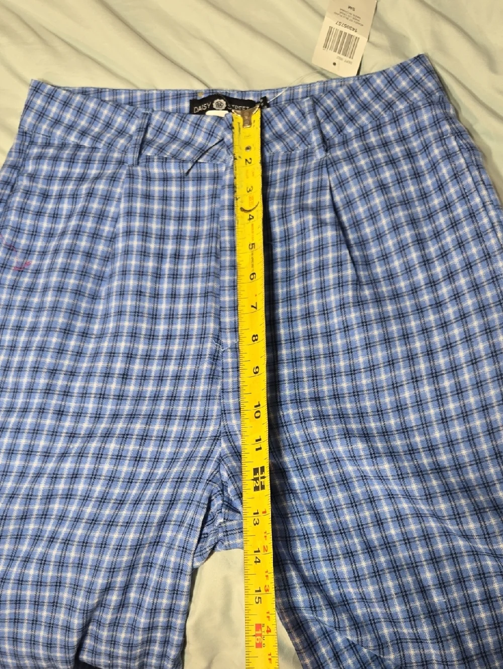 Daisy Street For Hot Topic Blue Plaid Wide Leg Trouser Blue NWT Sz Small